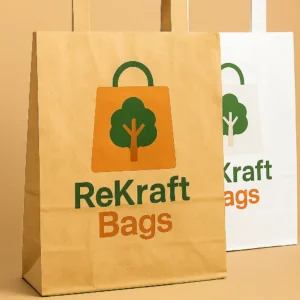 Kraft Paper Bag with Flat Handle – Eco-Friendly, Durable & Customizable