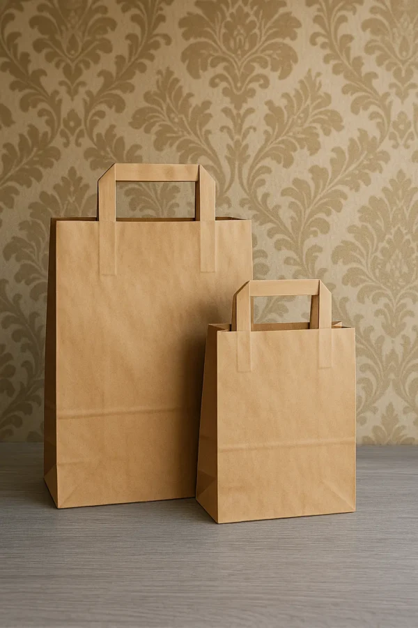 Kraft Paper Bag with Flat Handle – Eco-Friendly, Durable & Customizable